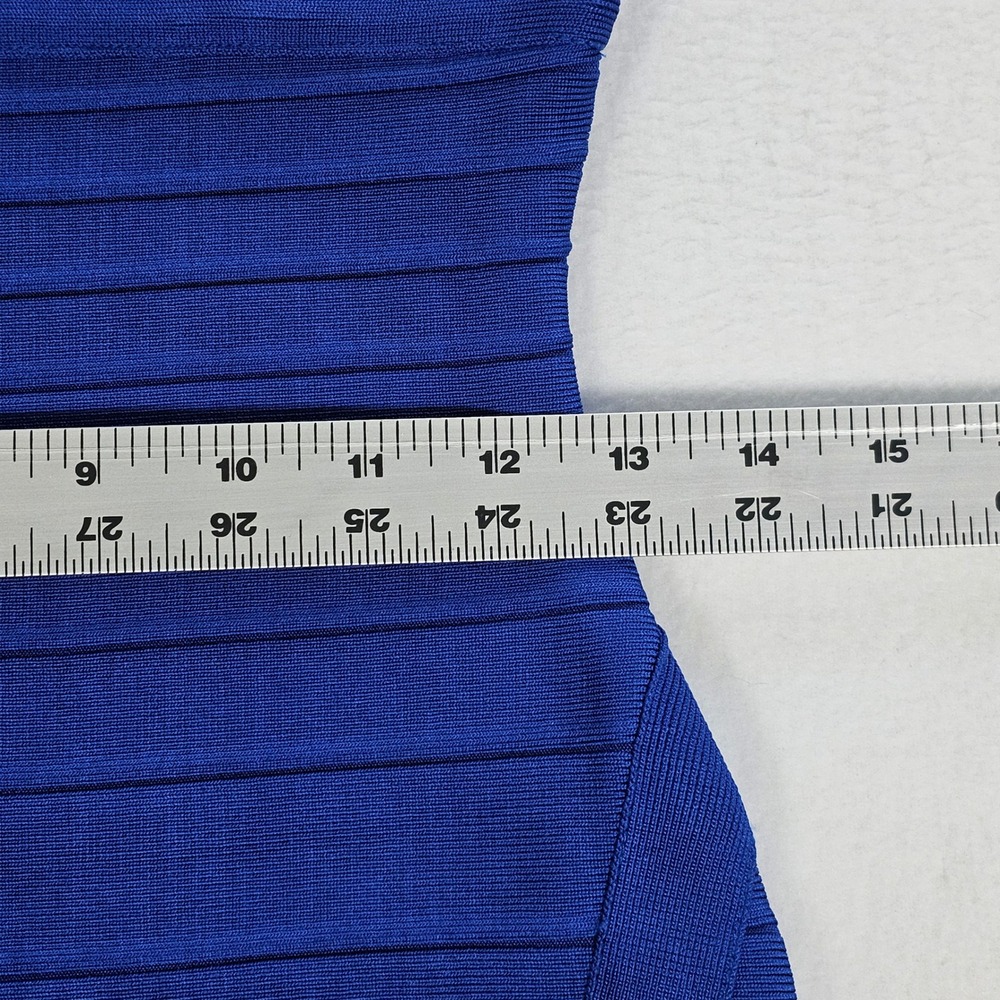 Phistic Royal Blue Bandage Dress Sleeveless Bodycon Midi Square Neck Womens S - Picture 5 of 9